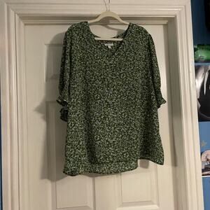 alex & lili floral blouse in size 3x